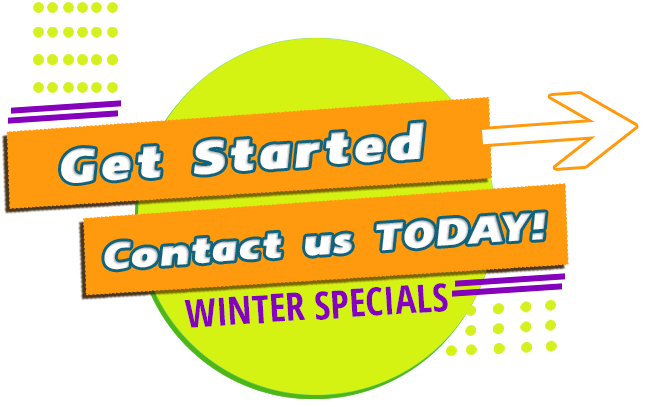 A banner with the words " get started contact us today ".